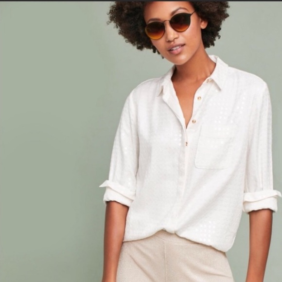 Anthropologie Tops - ✨{Anthropologie | Maeve} Sequin Button Down Top✨